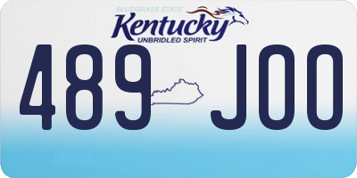 KY license plate 489JOO