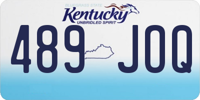 KY license plate 489JOQ