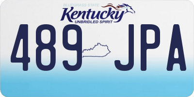 KY license plate 489JPA