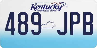 KY license plate 489JPB