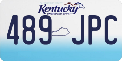KY license plate 489JPC