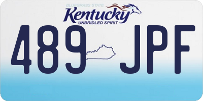 KY license plate 489JPF