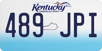 KY license plate 489JPI