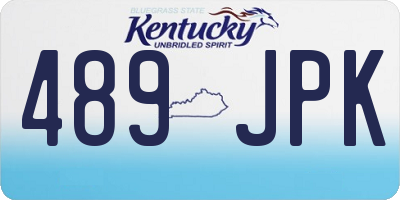 KY license plate 489JPK