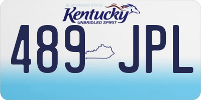 KY license plate 489JPL