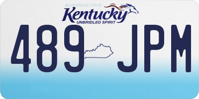KY license plate 489JPM