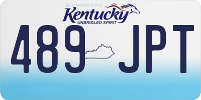 KY license plate 489JPT