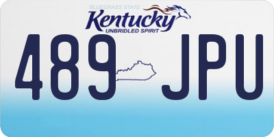 KY license plate 489JPU