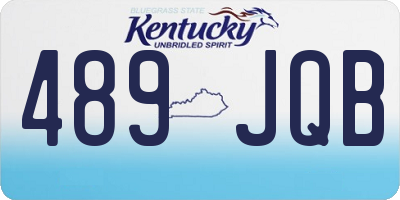 KY license plate 489JQB