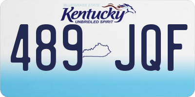 KY license plate 489JQF