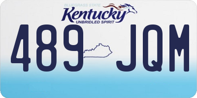 KY license plate 489JQM