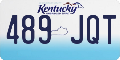 KY license plate 489JQT