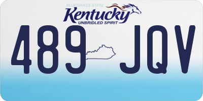 KY license plate 489JQV
