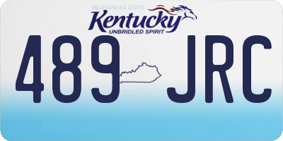 KY license plate 489JRC