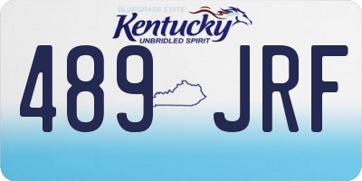 KY license plate 489JRF