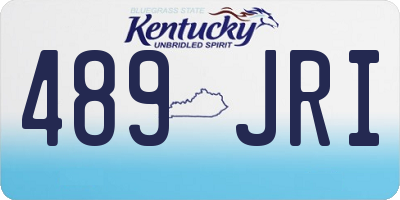 KY license plate 489JRI