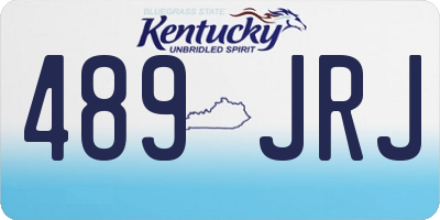 KY license plate 489JRJ