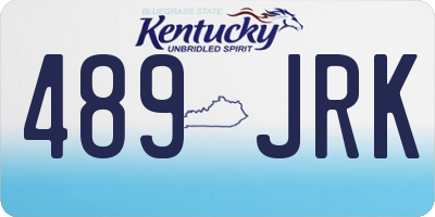 KY license plate 489JRK