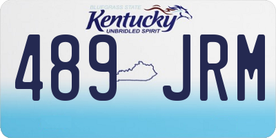 KY license plate 489JRM