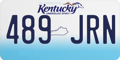 KY license plate 489JRN