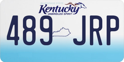 KY license plate 489JRP