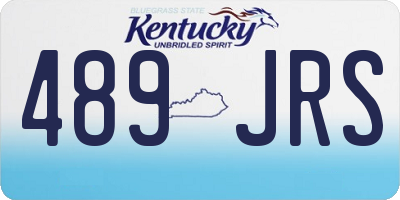 KY license plate 489JRS