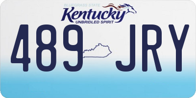 KY license plate 489JRY