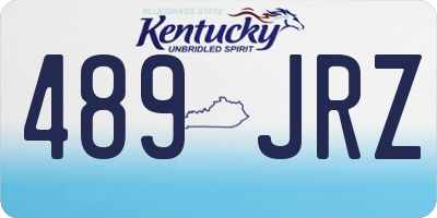 KY license plate 489JRZ