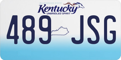 KY license plate 489JSG