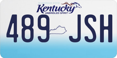 KY license plate 489JSH