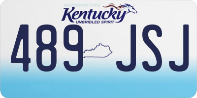 KY license plate 489JSJ