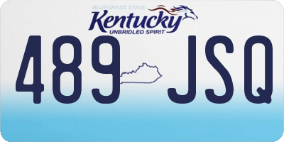 KY license plate 489JSQ