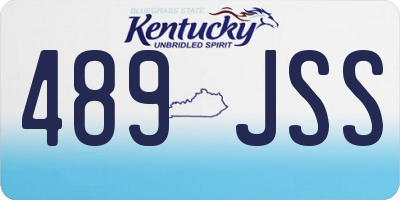 KY license plate 489JSS