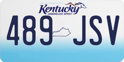 KY license plate 489JSV