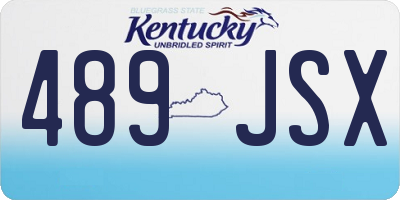 KY license plate 489JSX