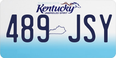 KY license plate 489JSY