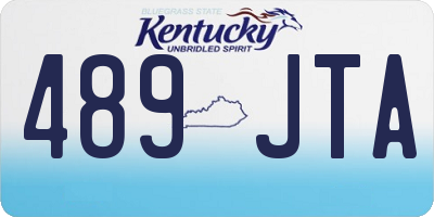 KY license plate 489JTA