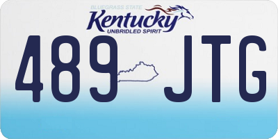 KY license plate 489JTG