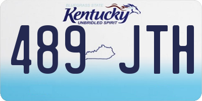 KY license plate 489JTH