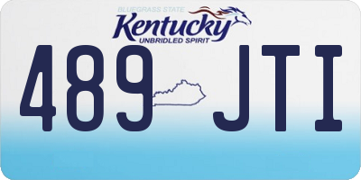 KY license plate 489JTI
