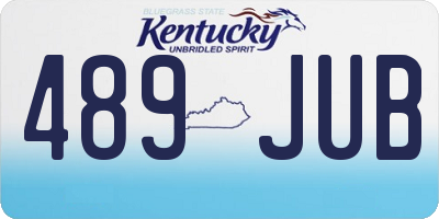 KY license plate 489JUB