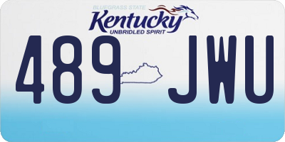 KY license plate 489JWU