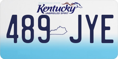KY license plate 489JYE