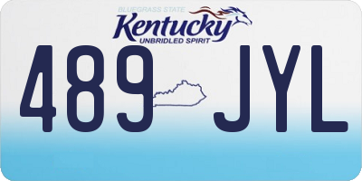 KY license plate 489JYL