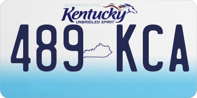 KY license plate 489KCA