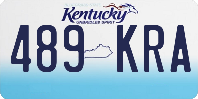 KY license plate 489KRA