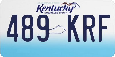 KY license plate 489KRF