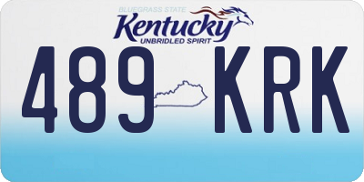 KY license plate 489KRK
