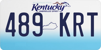 KY license plate 489KRT