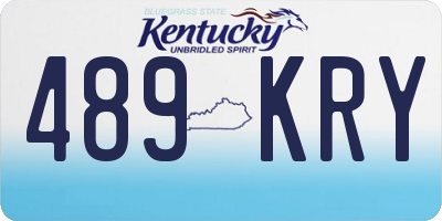 KY license plate 489KRY